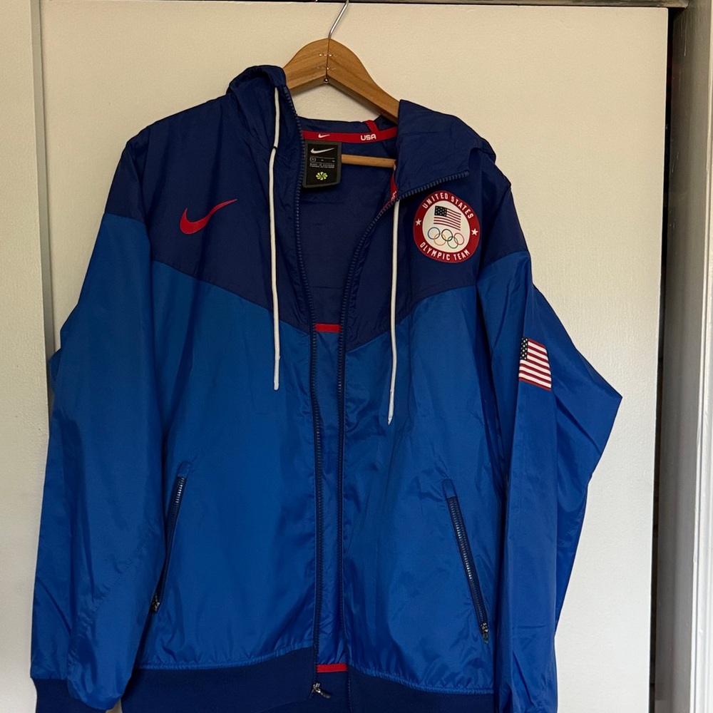 Nike Blue USA Olympic Windbreaker